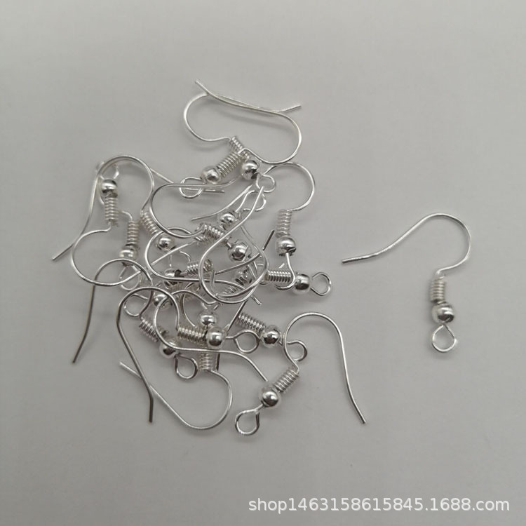 One word ear hook with bead ear hook big ear hook curved ear hook earrings earrings accessories DIY jewelry accessories wholesale