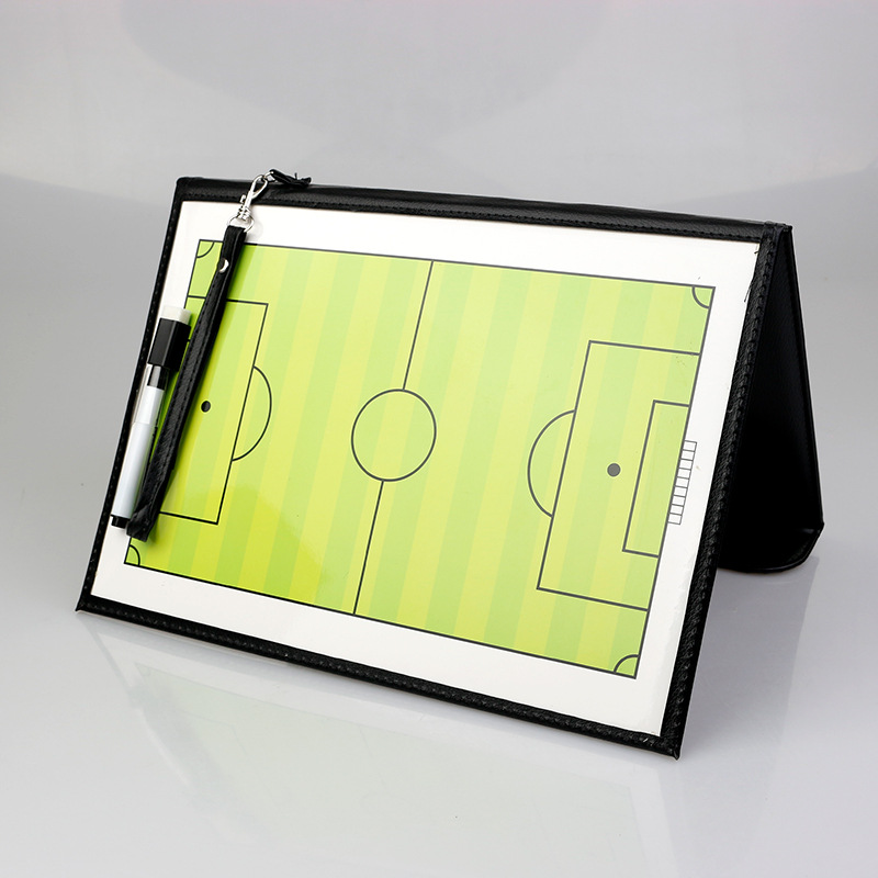 Wholesale Football Basketball Tactical Board Sand Table Foldable Leather Basketball Coach Tray Magnetic Pen Tactical Board