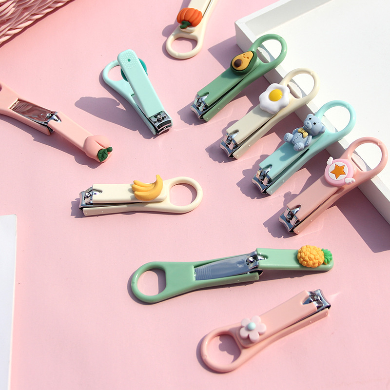 Creative Cartoon Nail Clipper Student Folding Nail Clipper Cute Portable Nail Clipper Small Nail Clipper