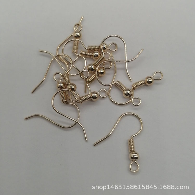One word ear hook with bead ear hook big ear hook curved ear hook earrings earrings accessories DIY jewelry accessories wholesale