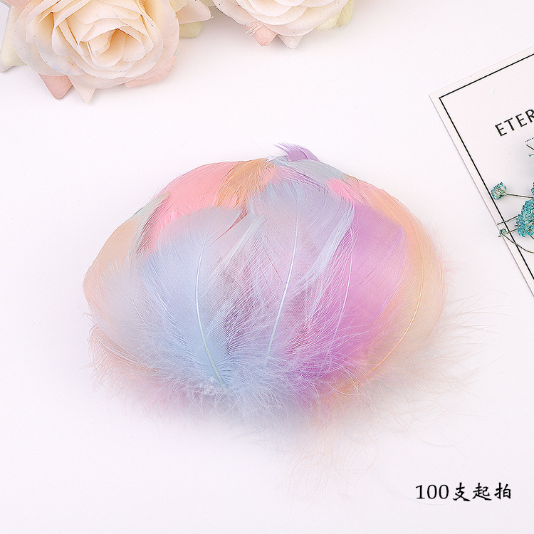 Handmade DIY Colorful Goose Feathers Small Floating Feathers for Clothing Decoration Wedding Bobo Ball Filling