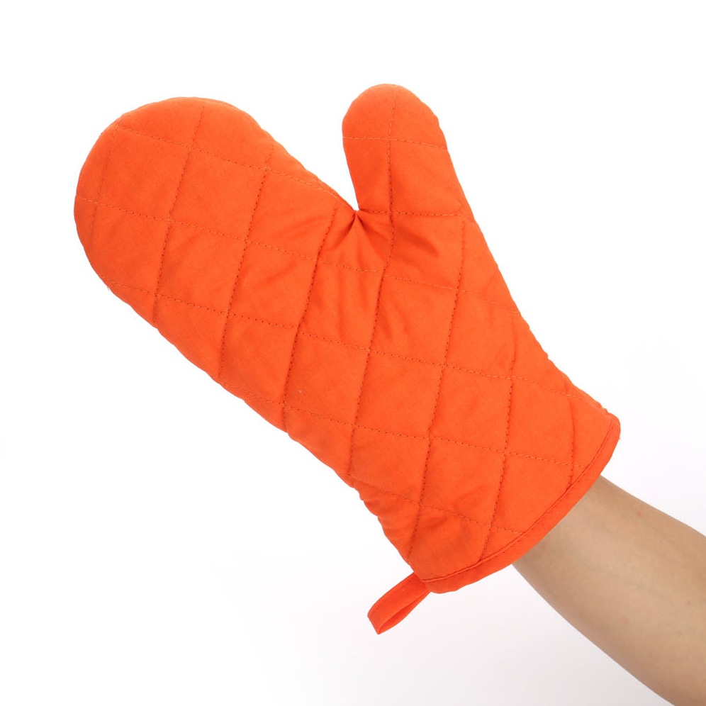 Solid color quilted microwave oven anti-scalding heat insulation high temperature non-slip gloves kitchen oven baking special factory outlet