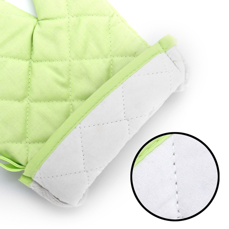 Solid color quilted microwave oven anti-scalding heat insulation high temperature non-slip gloves kitchen oven baking special factory outlet