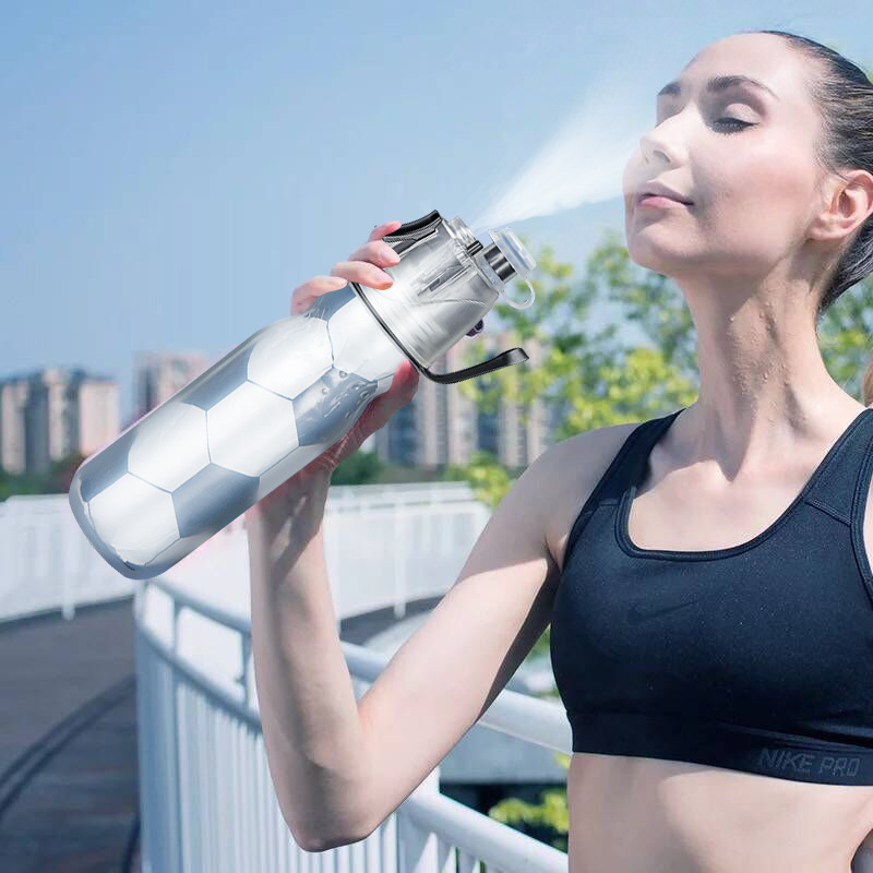 Креативный двойной слой спрей-водяной стакан красная соломинка пластиковый стакан для активного отдыха спрей-бутылка охлаждающий холодный чайник