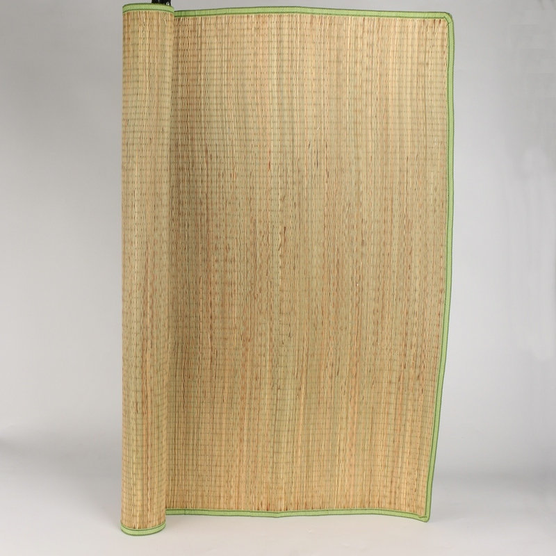 Ordinary calendered straw mat summer mat travel single straw mat portable double-sided straw mat for students and children
