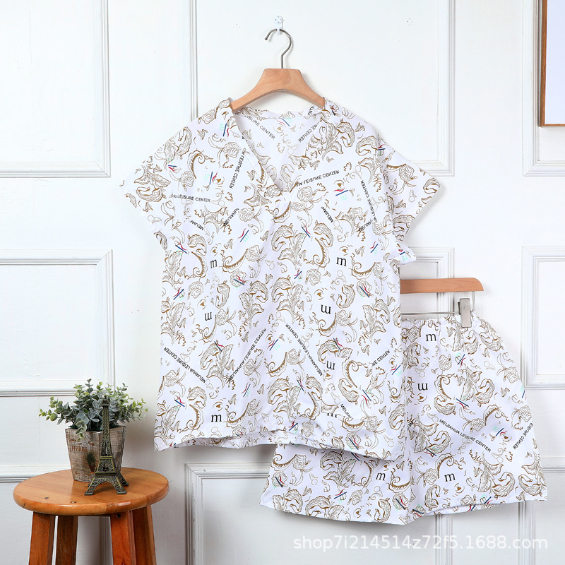 New Disposable Bath Clothes plus size Couple Cotton Sweat Steam SPA Sauna Clothes Men's and Women's Foot Bath Center Bath Pajamas