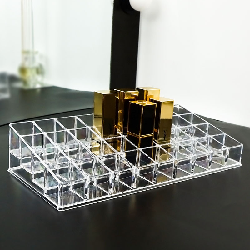 Nazhu Multi-Grids Lipstick Shelf Display Rack Makeup Storage Box Makeup Rack 36-Grids Lipstick Box Factory Direct Sale