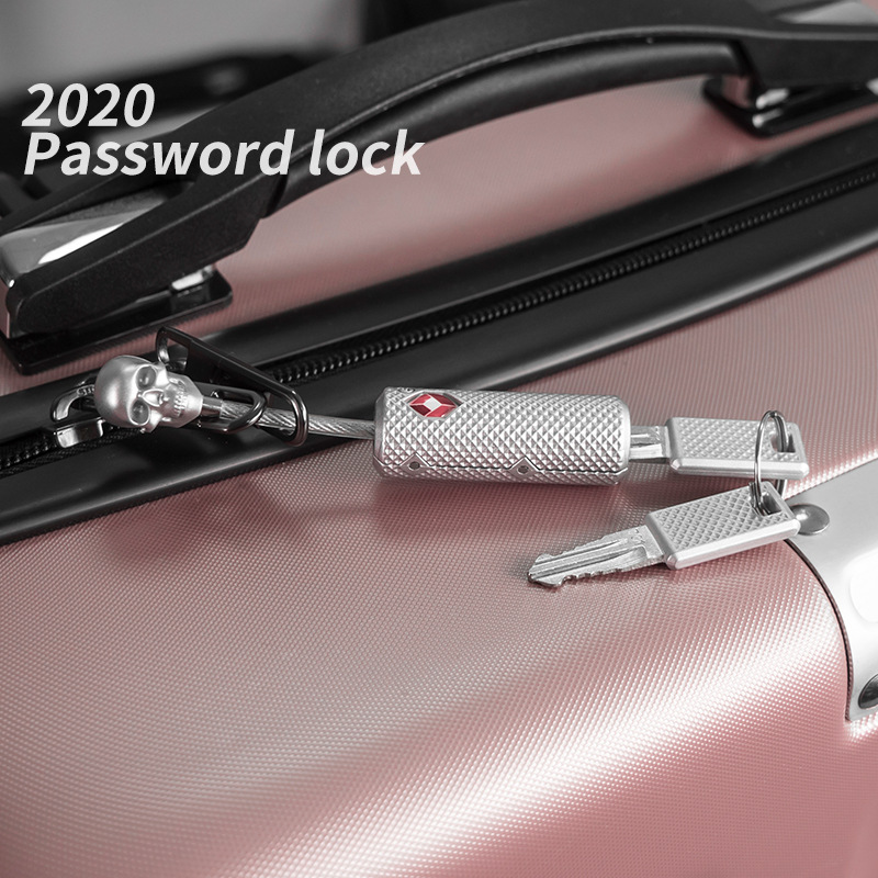 Amazon's New Spot Tsa13226 Customs Lock Wire Rope Customs Padlock Skull Customs Code Lock
