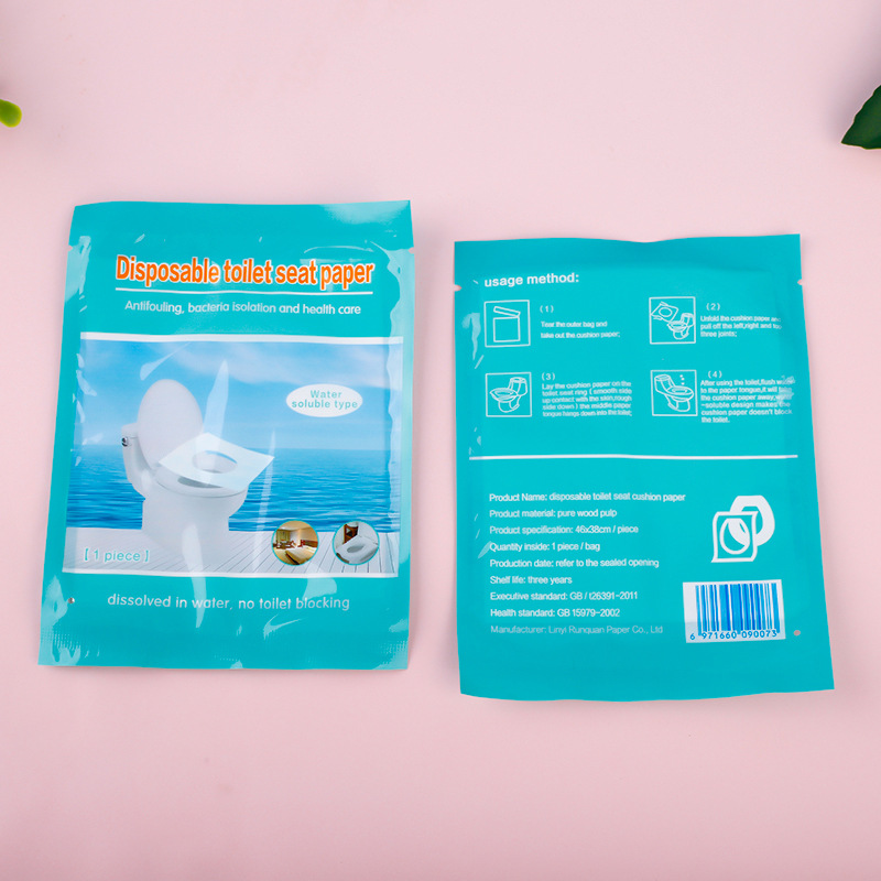Disposable Toilet Pad Foreign Trade Design Soluble Water Toilet Paper for Hotel Single Piece Travel Disposable Toilet Paper
