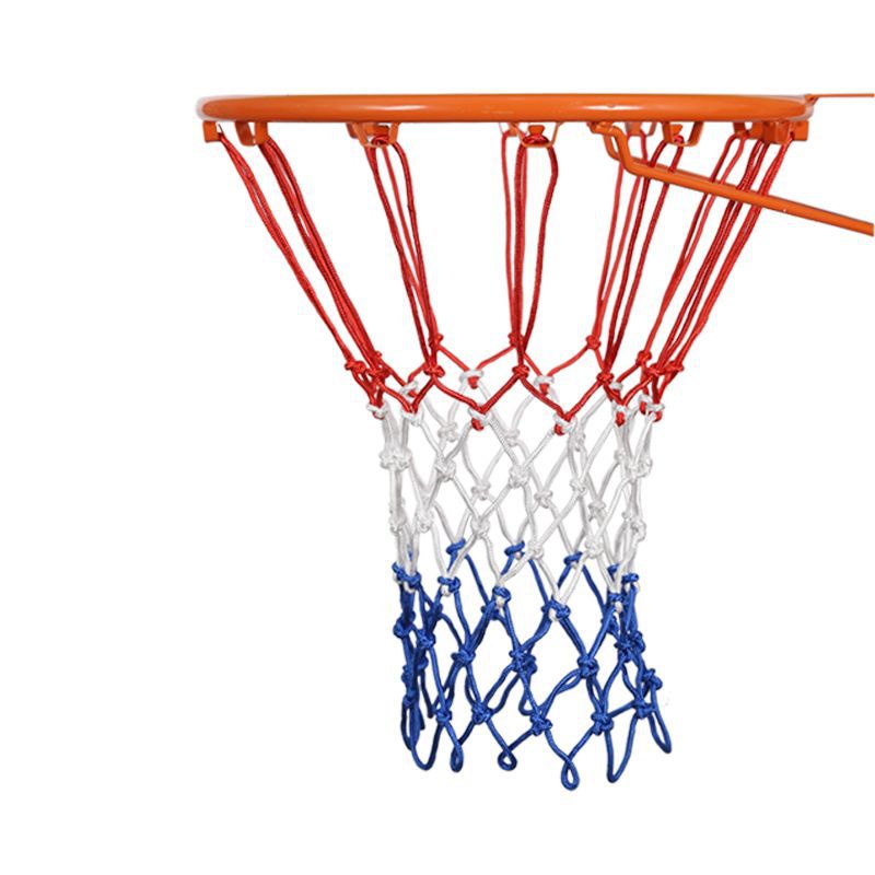 Amazon Cross-Border Outdoor Heavy-Duty Basketball Internet Celebrity White and Blue Ball Net Basketball Hoop Net Thick Hoop Net Basketball Hoop Net