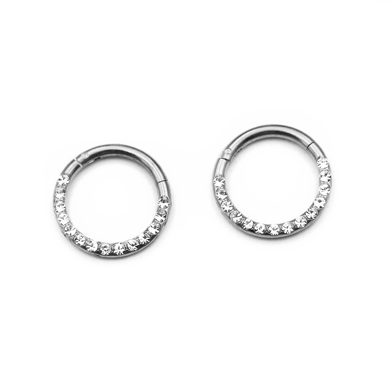 Manufacturer's Best-Selling Multi-Diamond Multi-Purpose Interface Ring Nose Ring Amazon Aliexpress Best-Selling Diamond Nose Ring Daith