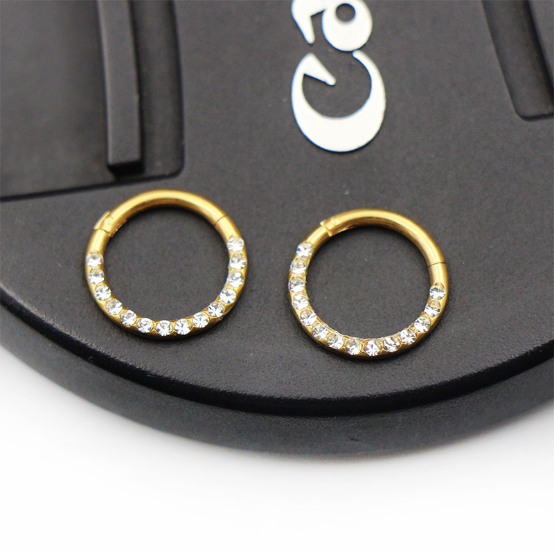 Manufacturer's Best-Selling Multi-Diamond Multi-Purpose Interface Ring Nose Ring Amazon Aliexpress Best-Selling Diamond Nose Ring Daith