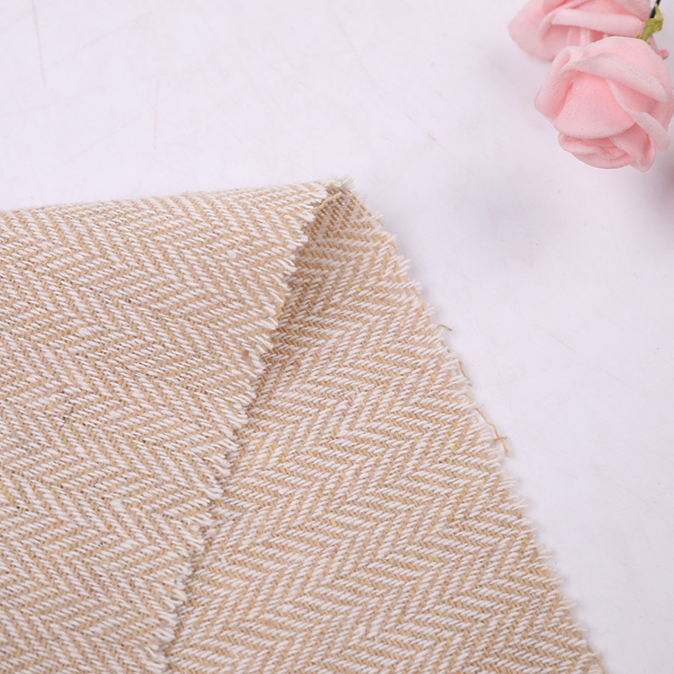 In stock fishbone pattern herringbone fabric 380g woolen warm coat suit jacket woolen fabric
