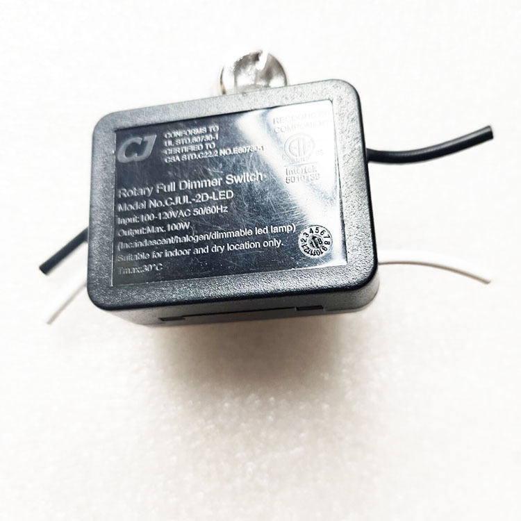 Us Standard Dimmer Fine-Tuning Knob Switch Desk Lamp Stepless Dimming Zhuo Lamp Knob Dimming Switch Low Voltage Dimmer