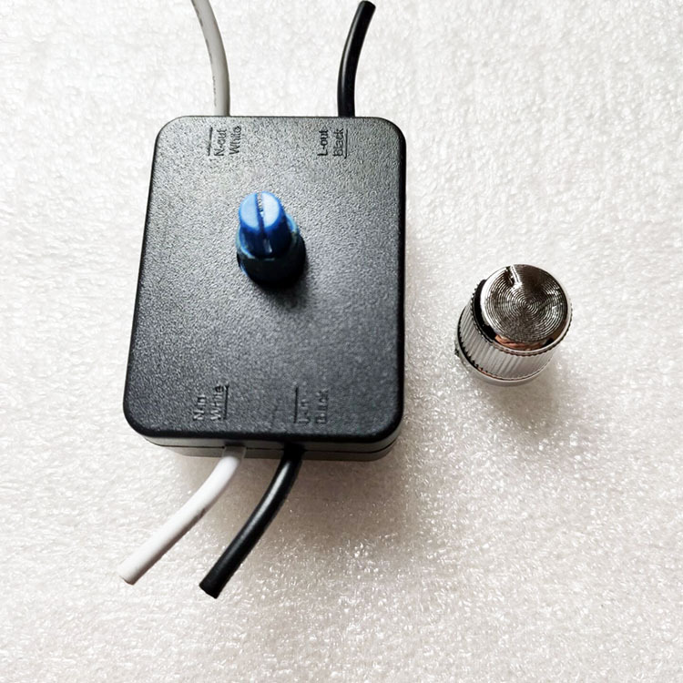 Us Standard Dimmer Fine-Tuning Knob Switch Desk Lamp Stepless Dimming Zhuo Lamp Knob Dimming Switch Low Voltage Dimmer