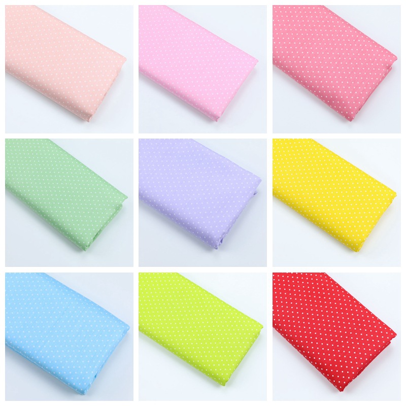 Water Jade dot beautiful small leaves floral cotton twill printed cloth home textile four-piece set fabric factory direct sales