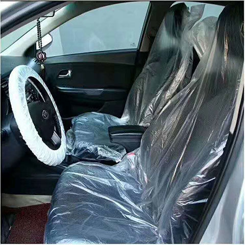 Car Repair and Maintenance Disposable Seat Cover Seat Protective Cover Three-Piece Set 4S Shop Auto Repair Plastic Seat Cover 100 Pieces