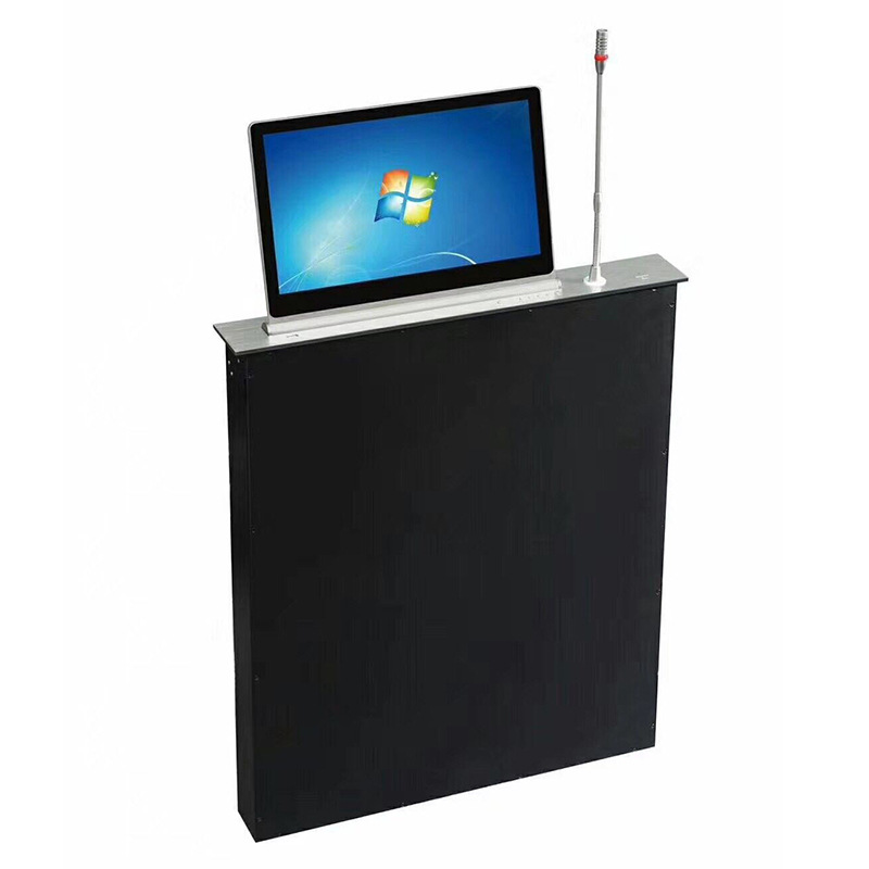 New Narrow Edge Conference Lift Lcd Adjustable Screen Adjustable Microphone Conference Table Touch Screen Table Card Voice Lift