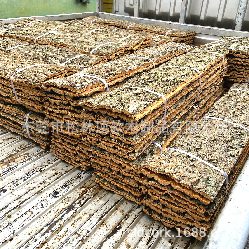 Champagne bark aquarium rainforest tank climbing pet feeding escape cork landscaping real bark background plate Dendrobium planting
