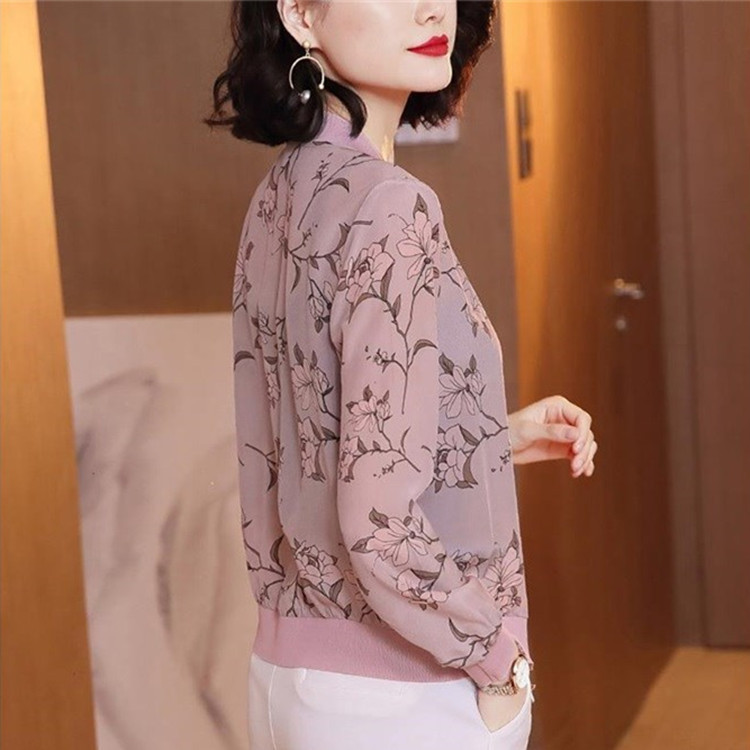 Chiffon Short Zipper Jacket Women's Long-Sleeved Spring & Fall 2025 Thai New Loose Cardigan Jacket Summer Sun Protection Clothing