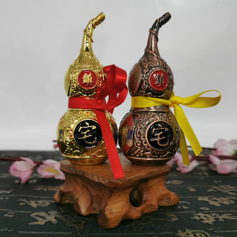 Gossip safe feng shui gourd ornaments painted Gossip gourd alloy Gossip gourd