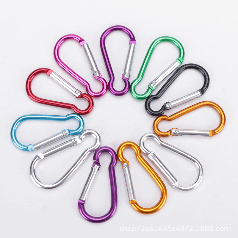 No. 5 gourd type carabiner outdoor travel backpack hanging buckle color aluminum alloy carabiner in stock wholesale
