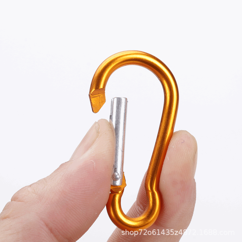 No. 5 gourd type carabiner outdoor travel backpack hanging buckle color aluminum alloy carabiner in stock wholesale