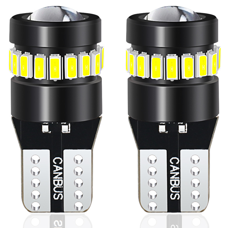 Popular Car Led Car Light T10 Width Indicator Light 3014+18Smd with Lens Decoding License Plate Light 3030 Instrument Light