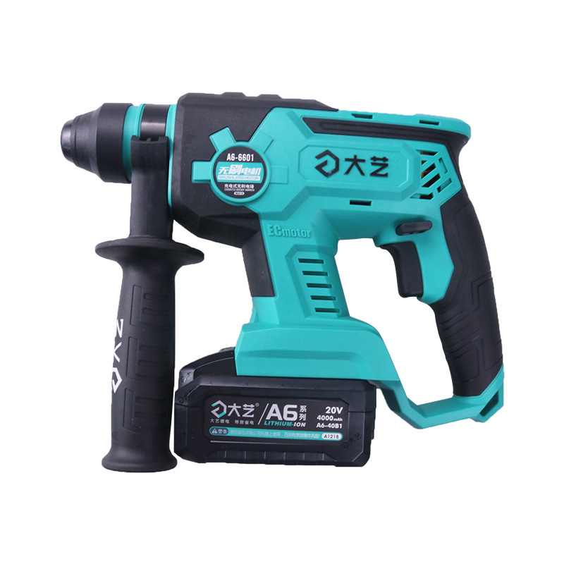 Dayi Rechargeable Electric Hammer Electric Pick Lithium Impact Drill Concrete Power Wireless Brushless Electric Drill Lightweight A6