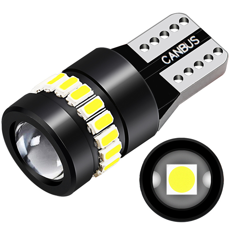 Popular Car Led Car Light T10 Width Indicator Light 3014+18Smd with Lens Decoding License Plate Light 3030 Instrument Light