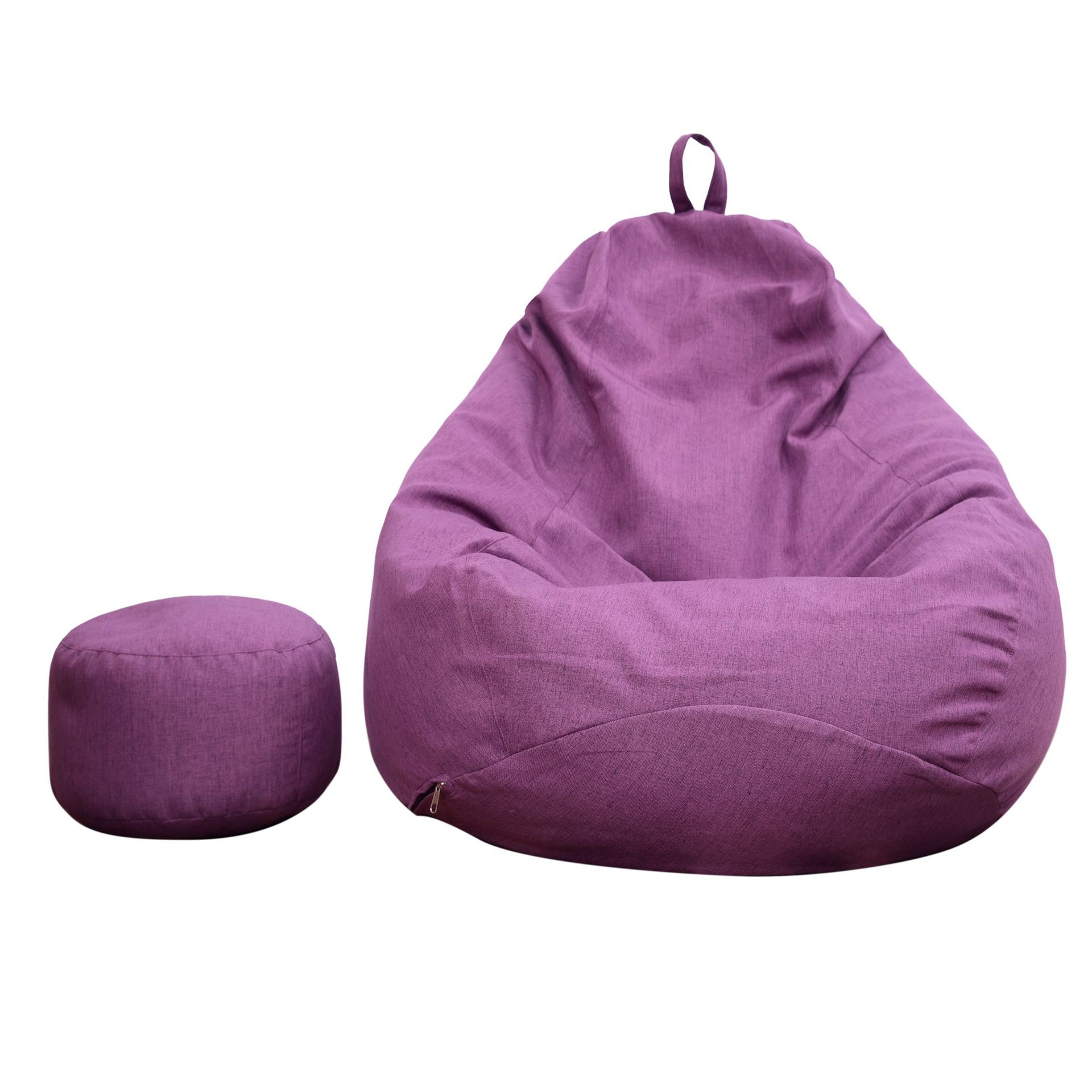 Thickened Cotton and Linen Bean Bag Cover, Cloth Cover, Simple Bean Bag Cover, Sofa Jacket, Popular Removable and Washable Liner Cover