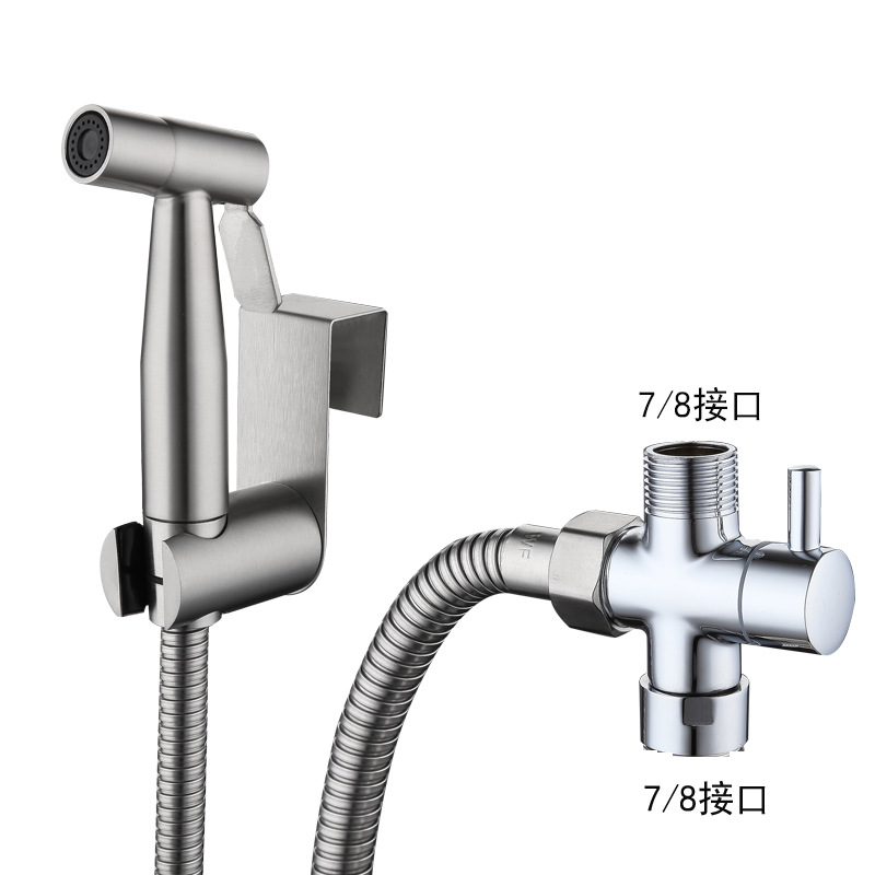 304 stainless steel American toilet washer European toilet companion cleaning 7/8 water separator hanging seat toilet spray gun set