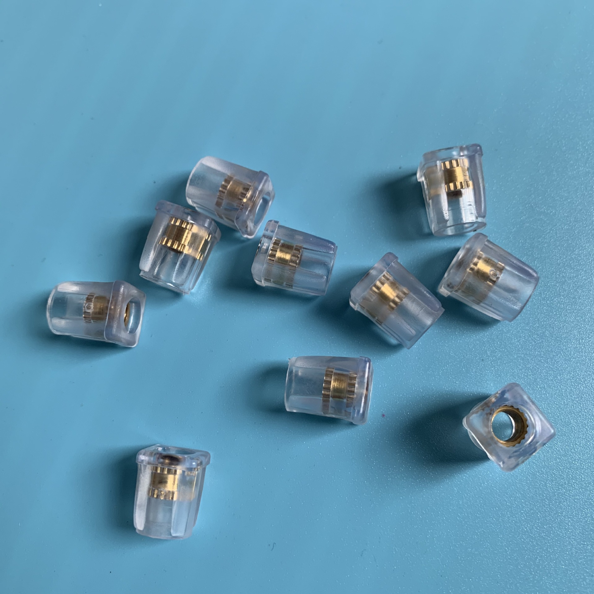 10*10 прозрачный квадратный трубчатый заглушка, регулируемая пластиковая ножка