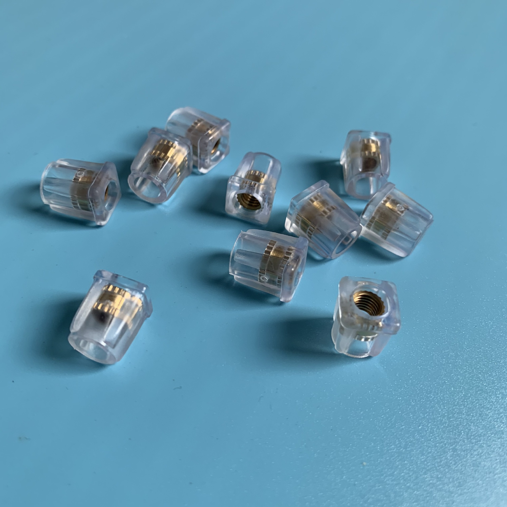 10*10 transparent square tube nut plug square adjustable foot pad plastic plug twist rubber head nut