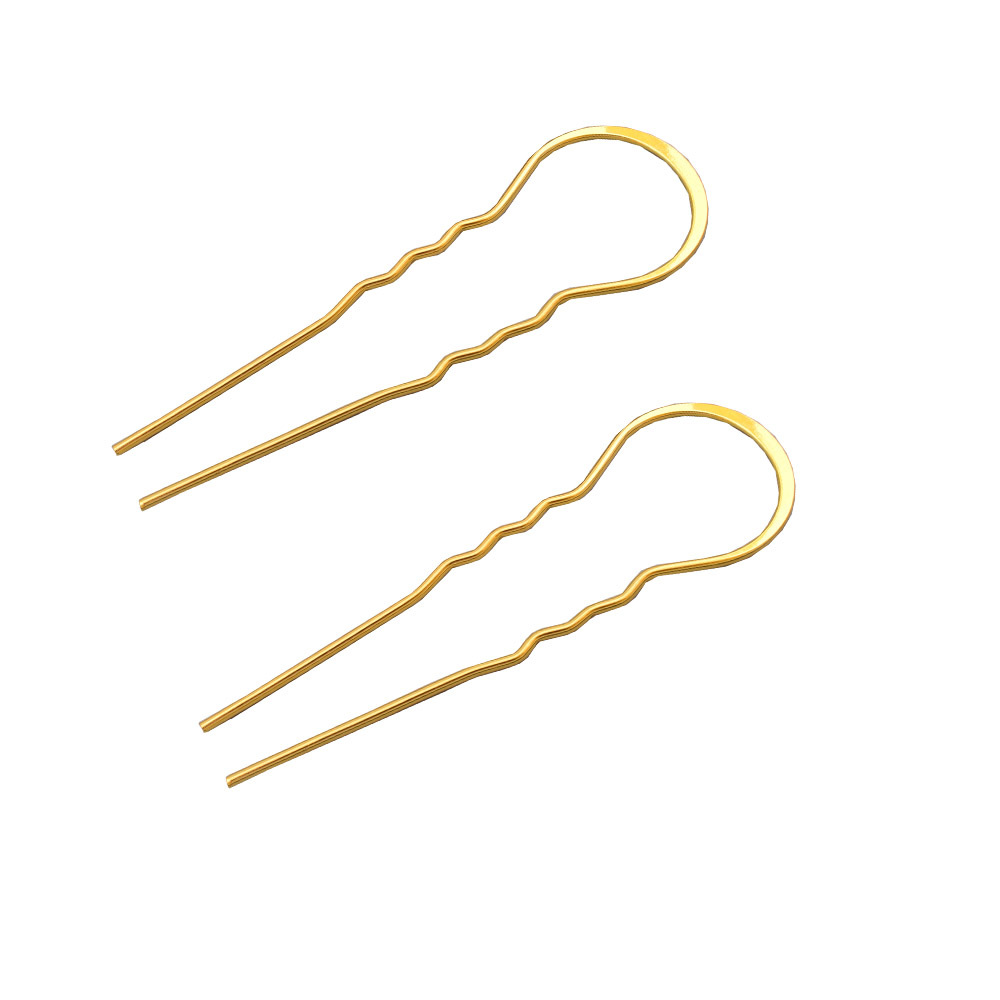 diy antique jewelry accessories mixed U-shaped mesh wave hair pin material 72mm step shake hairpin Accessories Wholesale