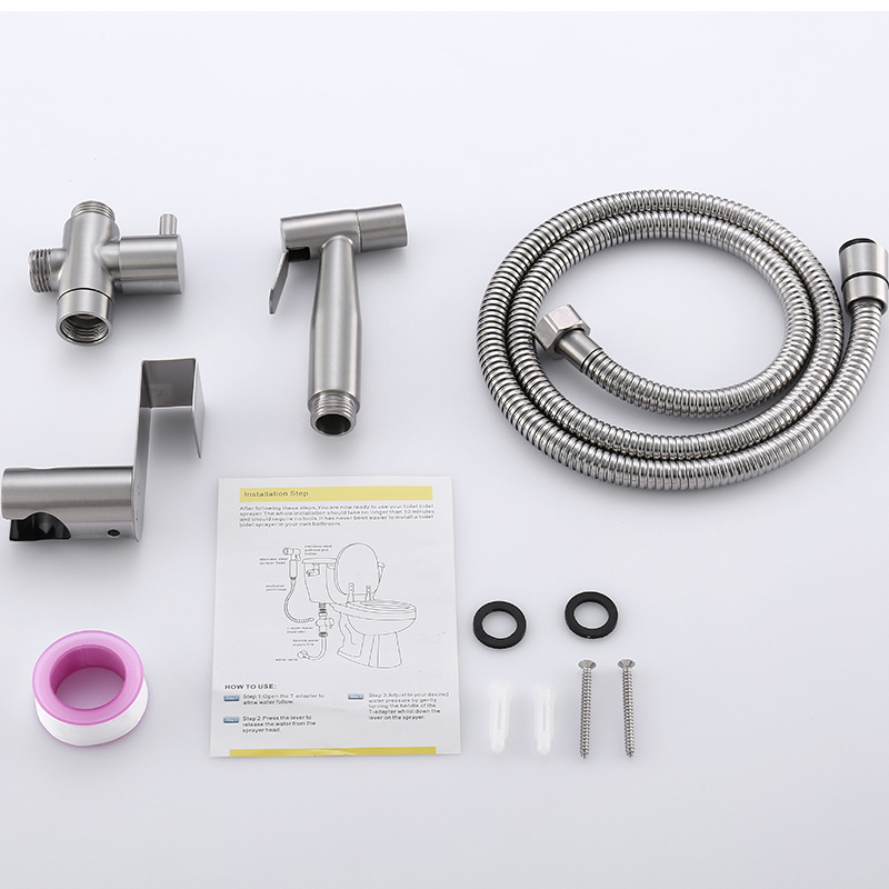 304 stainless steel American toilet washer European toilet companion cleaning 7/8 water separator hanging seat toilet spray gun set