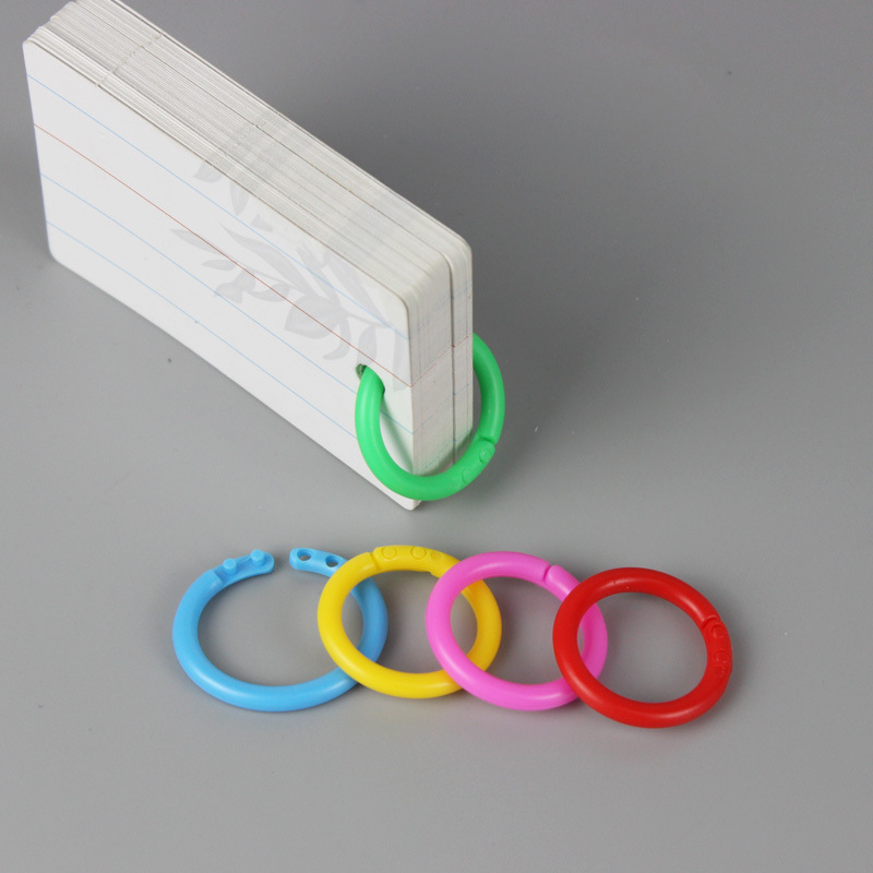 Production of loose-leaf ring loose-leaf ring plastic buckle ring plastic ring color binding ring clamp ring Open Book Ring
