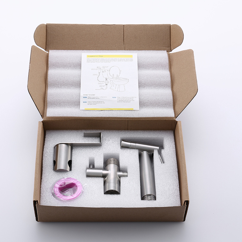 304 stainless steel American toilet washer European toilet companion cleaning 7/8 water separator hanging seat toilet spray gun set
