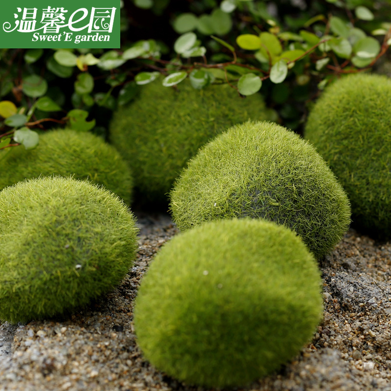 Simulated Moss Moss Stone Flocked Stone Moss Lawn Micro Landscape Ornament Decoration Simulated Fake Stone