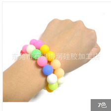 Cross-Border 8mm Colorful Silicone Bracelet Semi-Finished Loose Beads Round Beads Red Green DIY Jewelry Accessories Bracelet