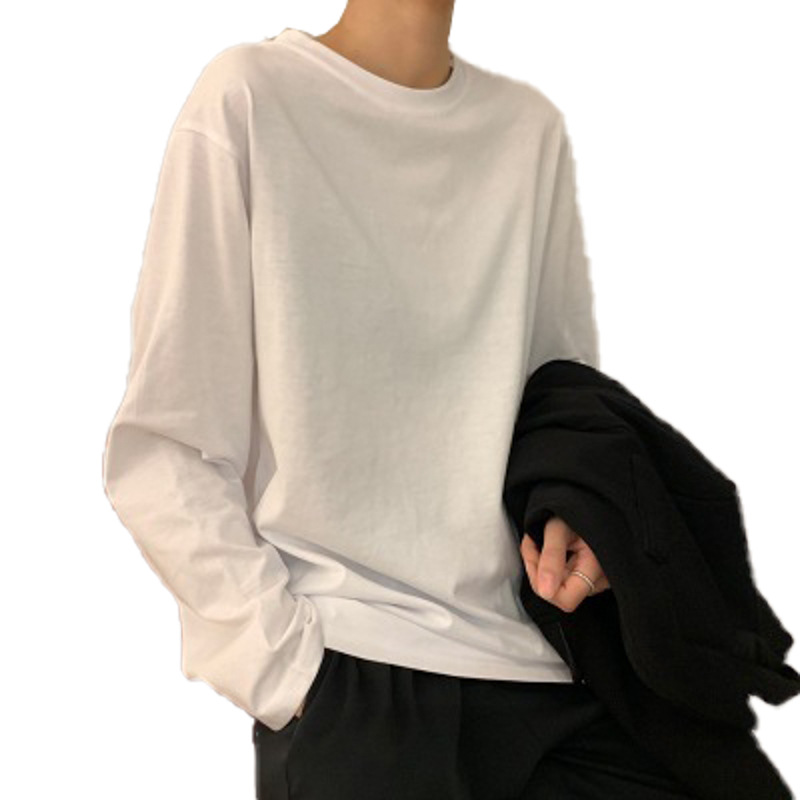 White Base Shirt for Women, Autumn 2025 New Korean Style, Fashionable Inner Wear, Solid Color Long-Sleeve T-Shirt for Students, Trendy