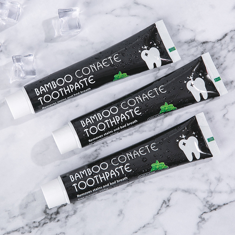 Douyin same style bamboo charcoal black toothpaste 105g coconut shell bamboo charcoal toothpaste black activated carbon brightening White Gum Protection bamboo charcoal toothpaste