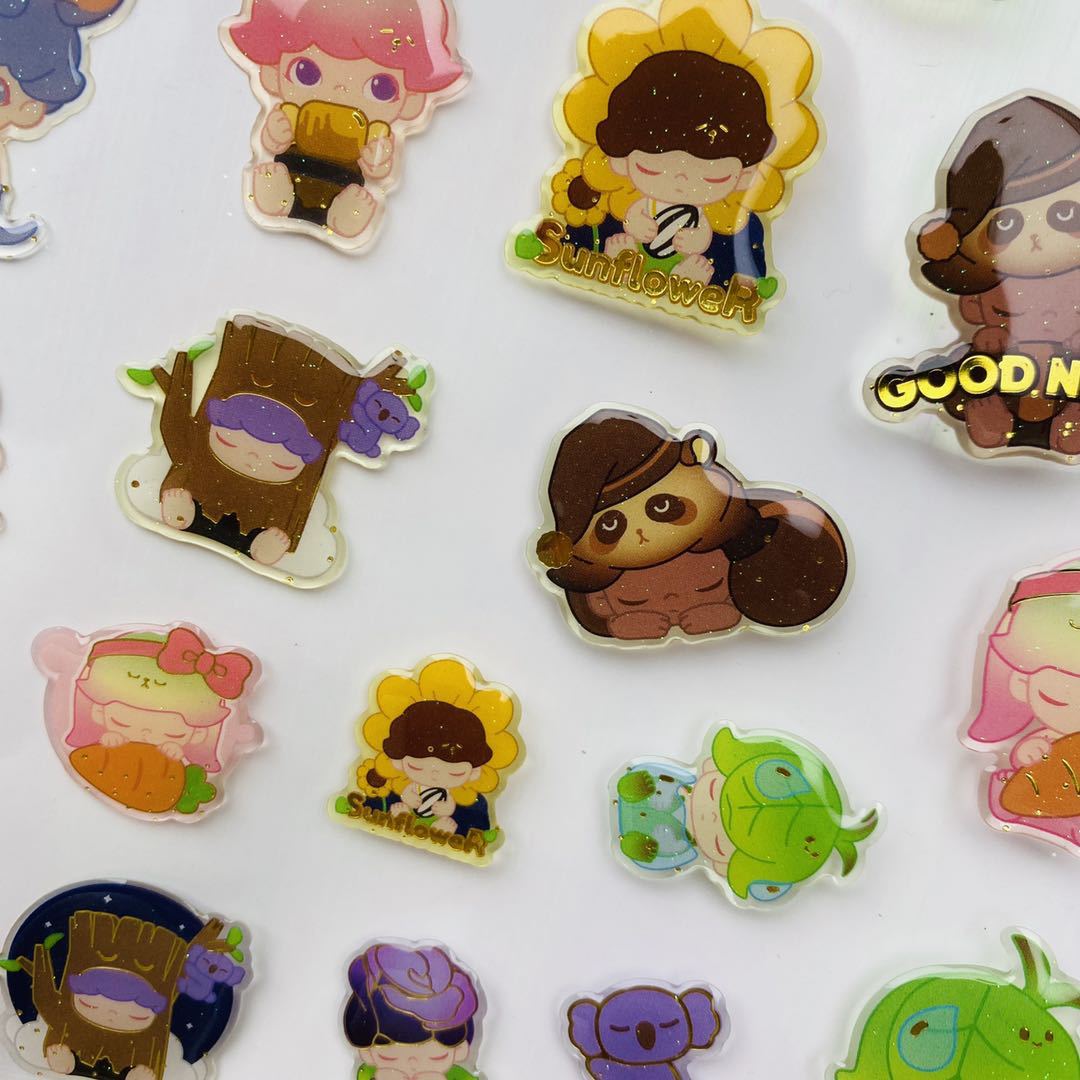 Custom crystal epoxy stickers children's toy stickers Cartoon Cartoon stickers bubble stickers mobile phone decorative stickers