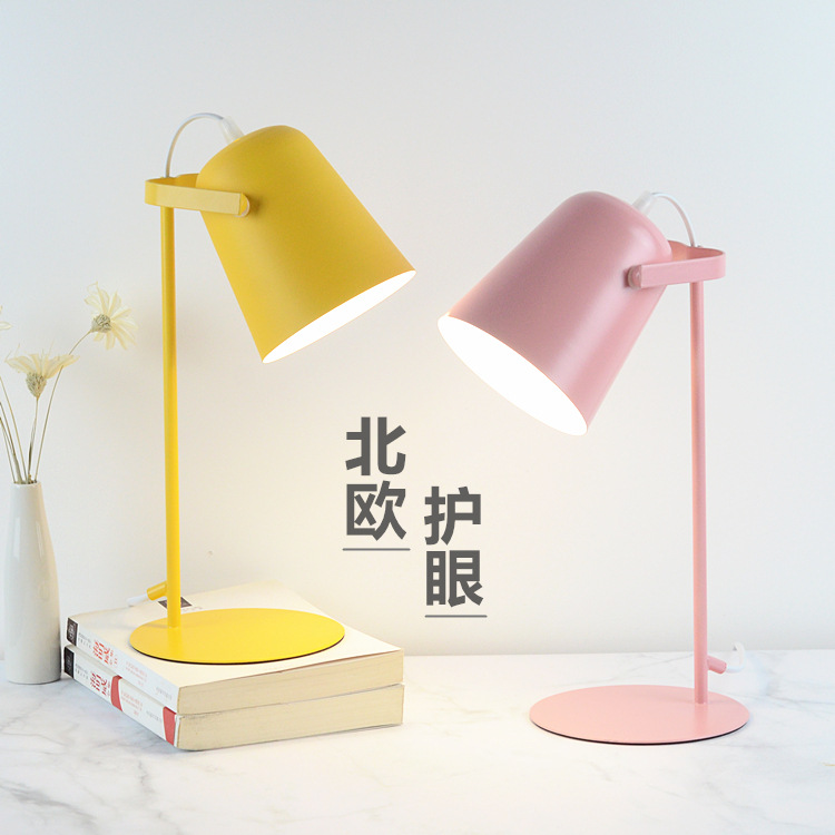 Светодиодная настольная лампа в скандинавском стиле, защита глаз, для девушек, студентов, чтения, современный стиль