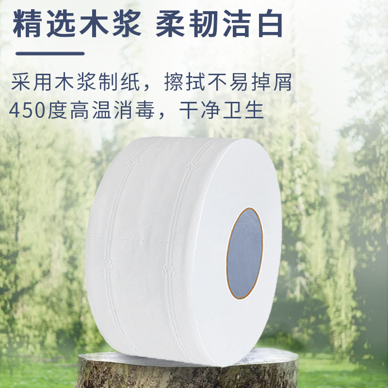 Large roll paper toilet paper toilet paper household hotel commercial large plate paper toilet tissue roll paper full box wholesale 12 rolls