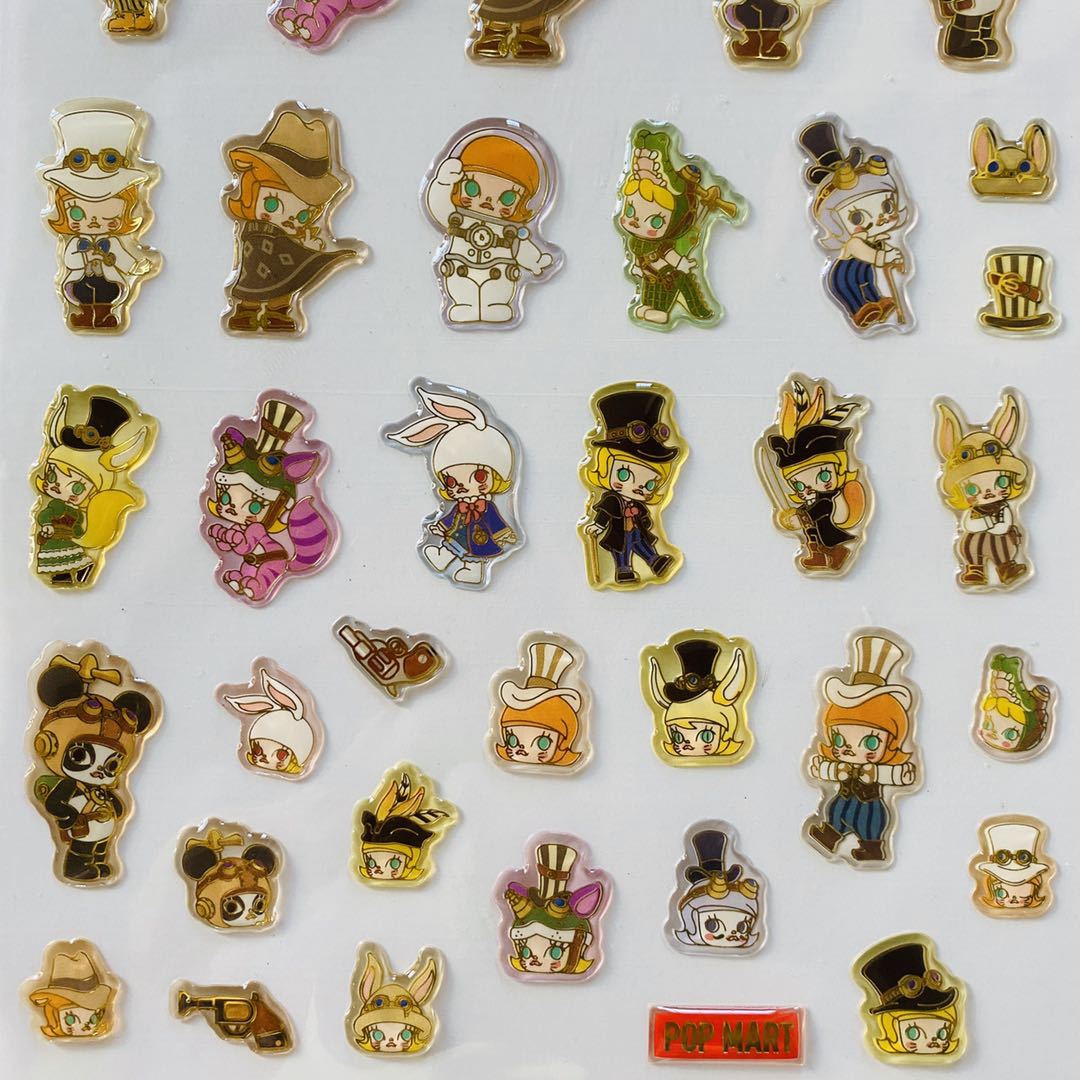 Custom crystal epoxy stickers children's toy stickers Cartoon Cartoon stickers bubble stickers mobile phone decorative stickers