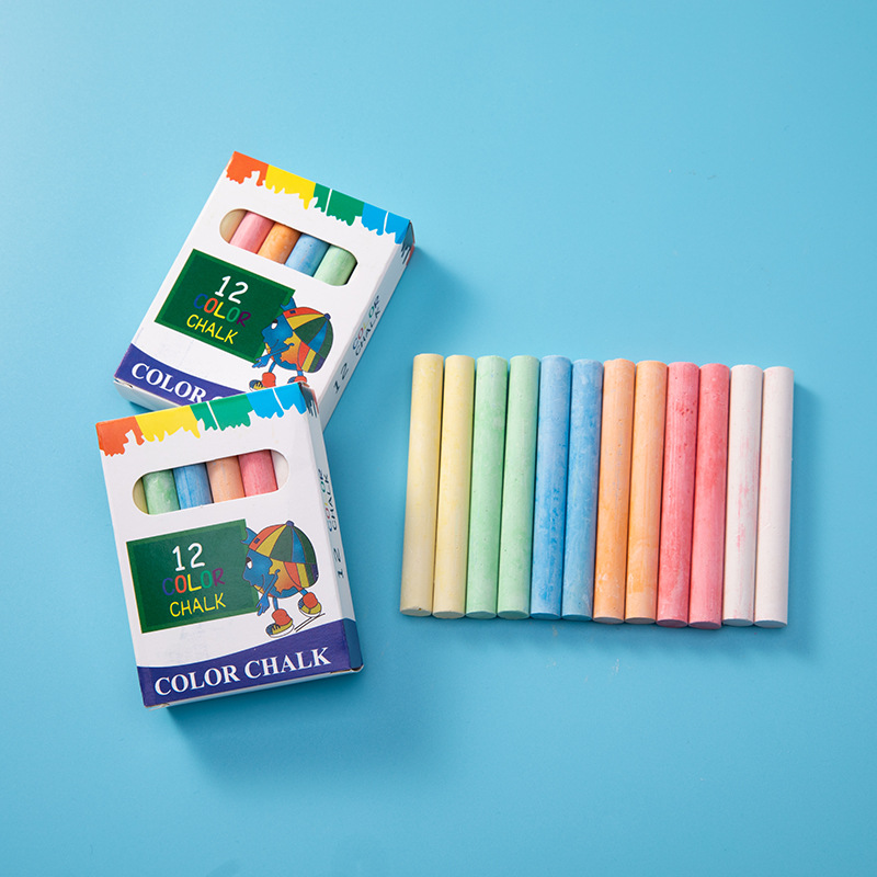 Factory direct wholesale 12 colored chalk/children's chalk/teaching tools for school teachers with chalk