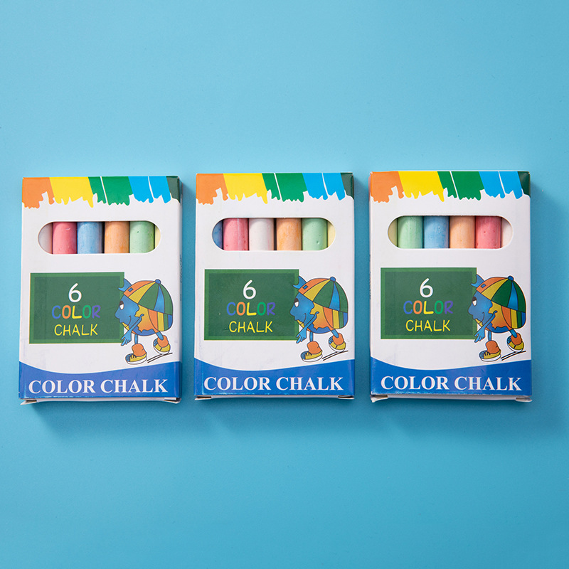 Factory direct color chalk wholesale/children's chalk/teaching equipment school teachers with chalk 6 Pack