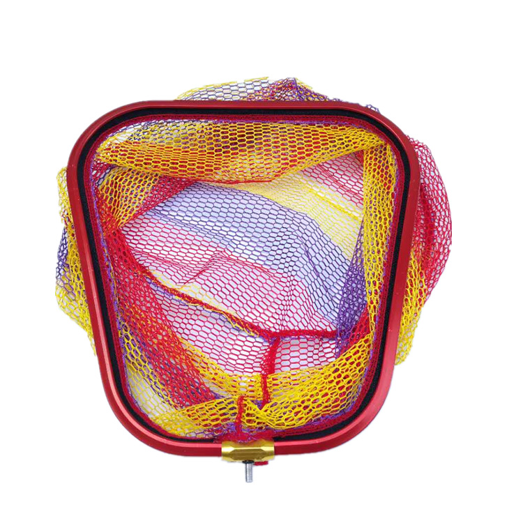 Aluminum alloy copy net head large object net head anti-hanging fishing net pocket triangular round copy Net non-folding copy net head