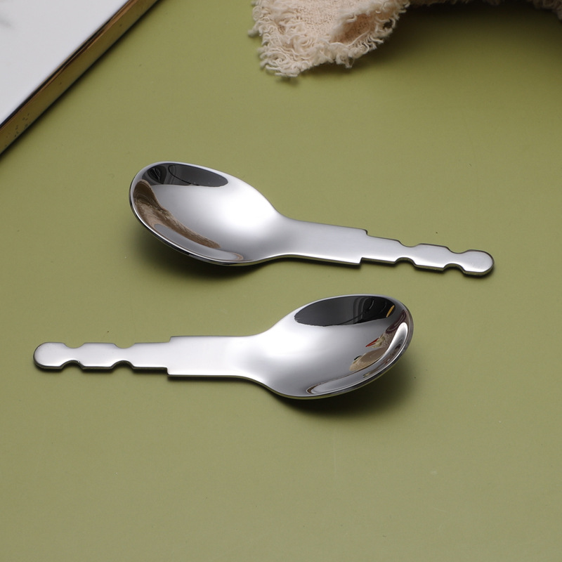 Factory direct supply 316 stainless steel children's fork spoon knife tableware three-piece set semi-finished baby infant spoon fork head